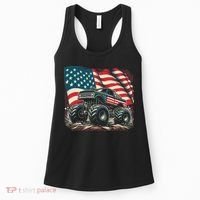 Patriotic Usa Monster Truck Adult Women's Tank Top thumb 0