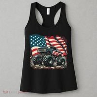 Patriotic Usa Monster Truck Adult Women's Tank Top thumb 3
