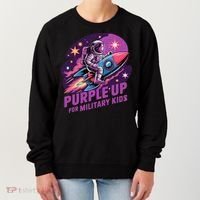 Purple Up Military Astronaut Rocket Space Military Women's Sweatshirt thumb 0