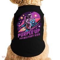Purple Up Military Astronaut Rocket Space Military Doggie Tank thumb 0