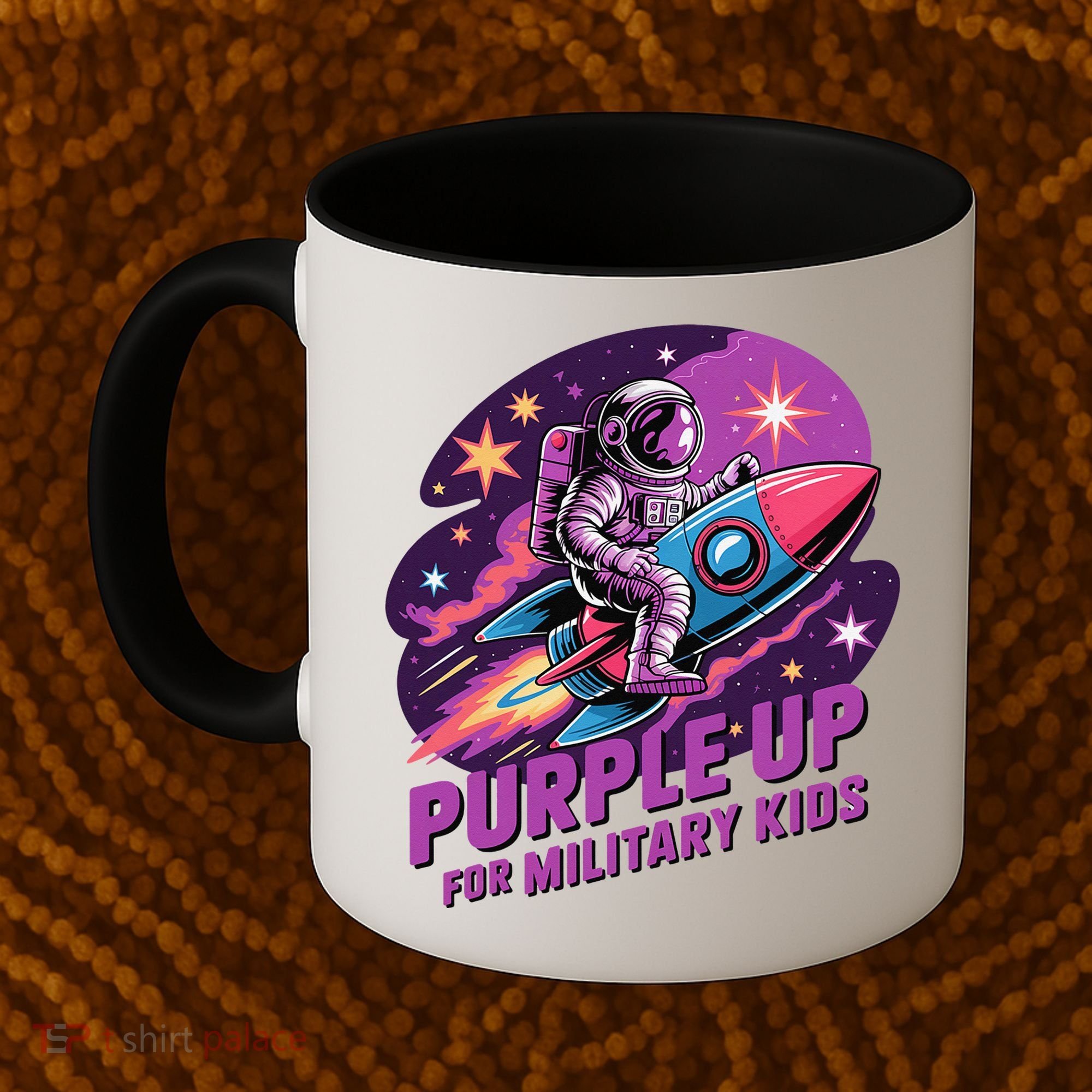 Purple Up Military Astronaut Rocket Space Military Coffee Mug