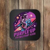 Purple Up Military Astronaut Rocket Space Military Coaster thumb 0
