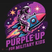 Purple Up Military Astronaut Rocket Space Military Women's Hoodie thumb 2