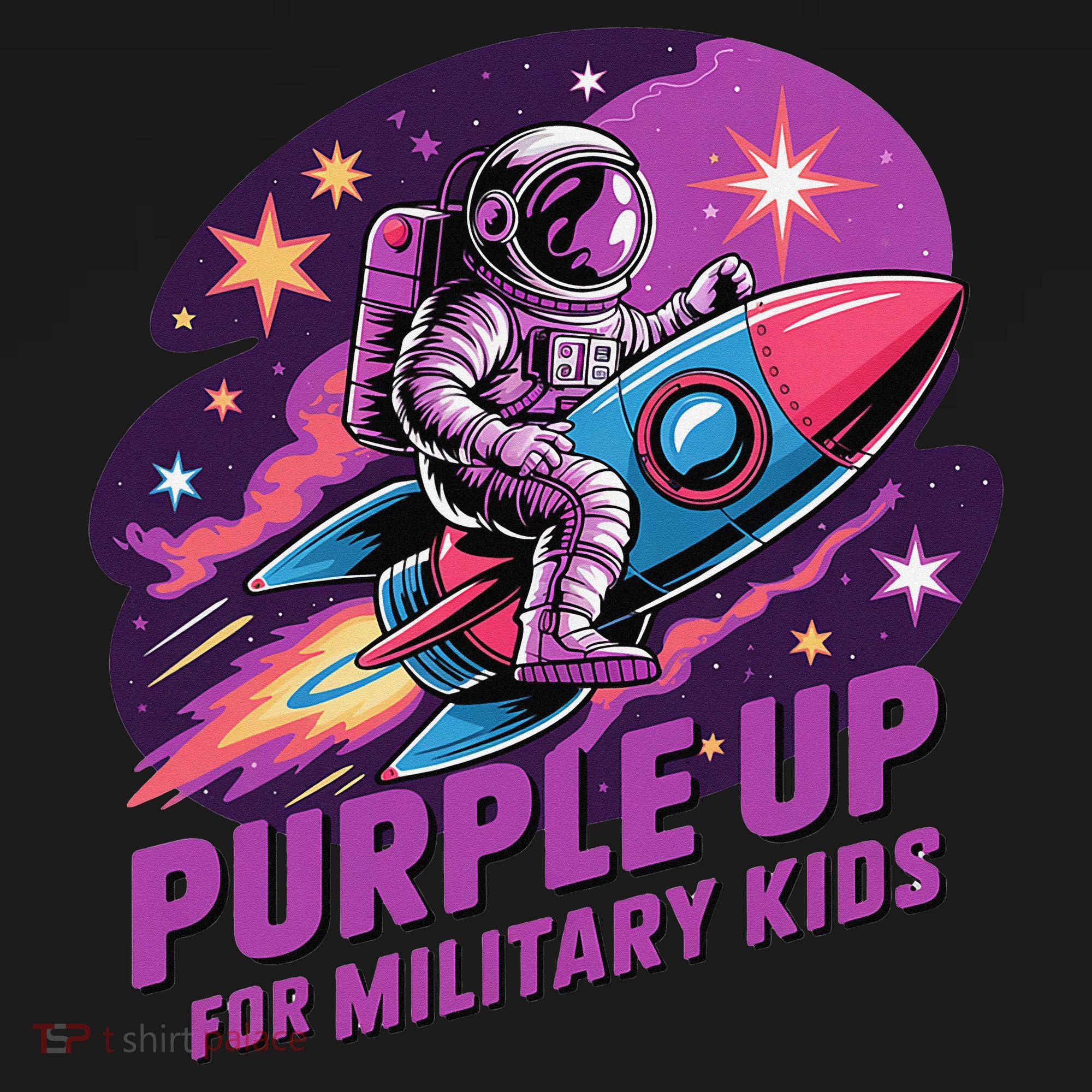 Purple Up Military Astronaut Rocket Space Military Women's Hoodie