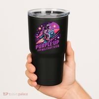 Purple Up Military Astronaut Rocket Space Military Tumbler thumb 2