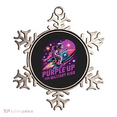 Purple Up Military Astronaut Rocket Space Military Ornament