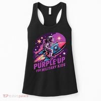 Purple Up Military Astronaut Rocket Space Military Women's Tank Top thumb 0