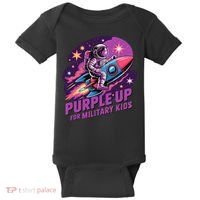 Purple Up Military Astronaut Rocket Space Military Baby Bodysuit thumb 0