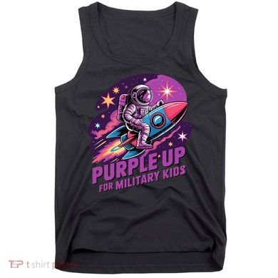 Purple Up Military Astronaut Rocket Space Military Tank Top