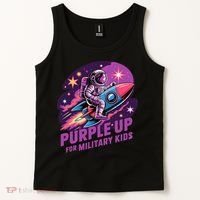 Purple Up Military Astronaut Rocket Space Military Tank Top thumb 2