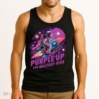 Purple Up Military Astronaut Rocket Space Military Tank Top thumb 3