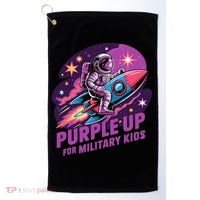 Purple Up Military Astronaut Rocket Space Military Golf Towel thumb 0