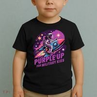 Purple Up Military Astronaut Rocket Space Military Toddler T-Shirt thumb 2