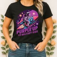 Purple Up Military Astronaut Rocket Space Military Women's T-Shirt thumb 2