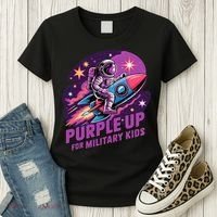 Purple Up Military Astronaut Rocket Space Military Women's T-Shirt thumb 3