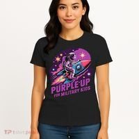 Purple Up Military Astronaut Rocket Space Military Women's T-Shirt thumb 4