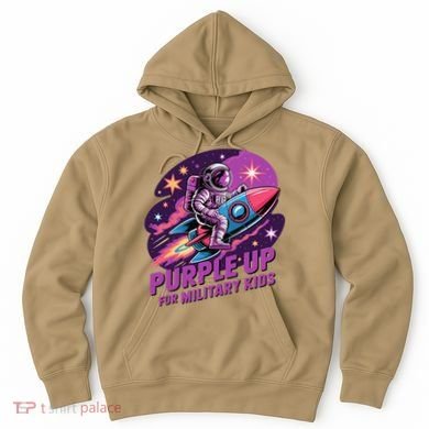 Purple Up Military Astronaut Rocket Space Military Hoodie