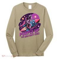 Purple Up Military Astronaut Rocket Space Military Long Sleeve Shirt thumb 0