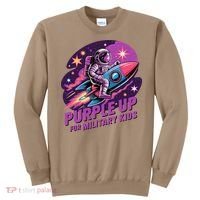 Purple Up Military Astronaut Rocket Space Military Sweatshirt thumb 0