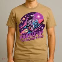 Purple Up Military Astronaut Rocket Space Military T-Shirt thumb 3