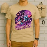 Purple Up Military Astronaut Rocket Space Military T-Shirt thumb 6