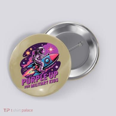 Purple Up Military Astronaut Rocket Space Military Button