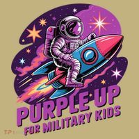 Purple Up Military Astronaut Rocket Space Military Mousepad thumb 1