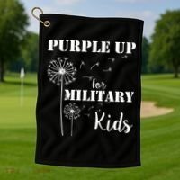Purple Up Military Child Golf Towel thumb 1