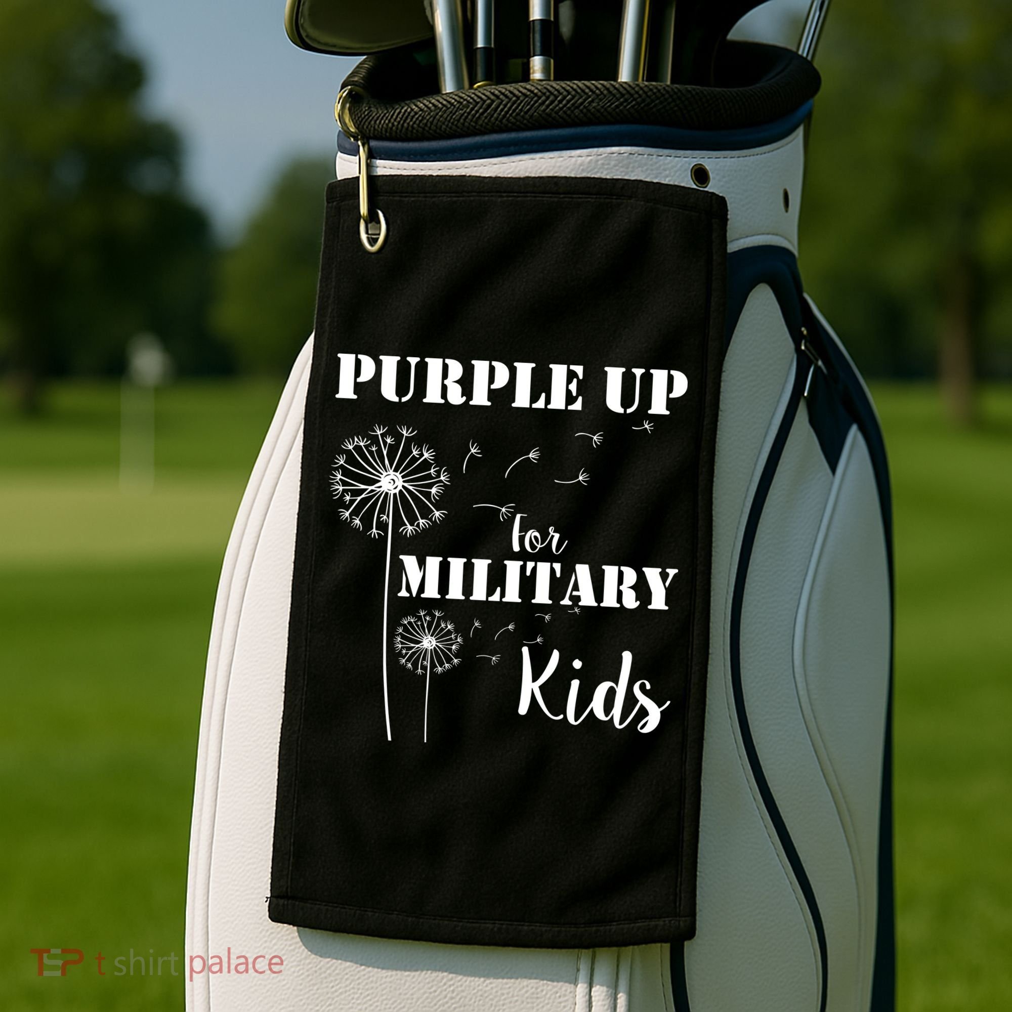 Purple Up Military Child Golf Towel