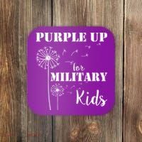 Purple Up Military Child Coaster thumb 0