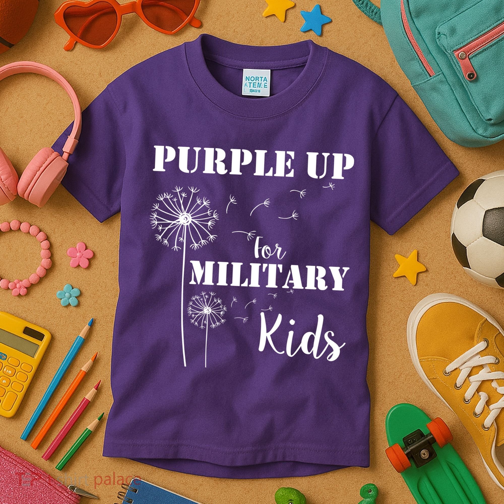 Purple Up Military Child Kids T-Shirt