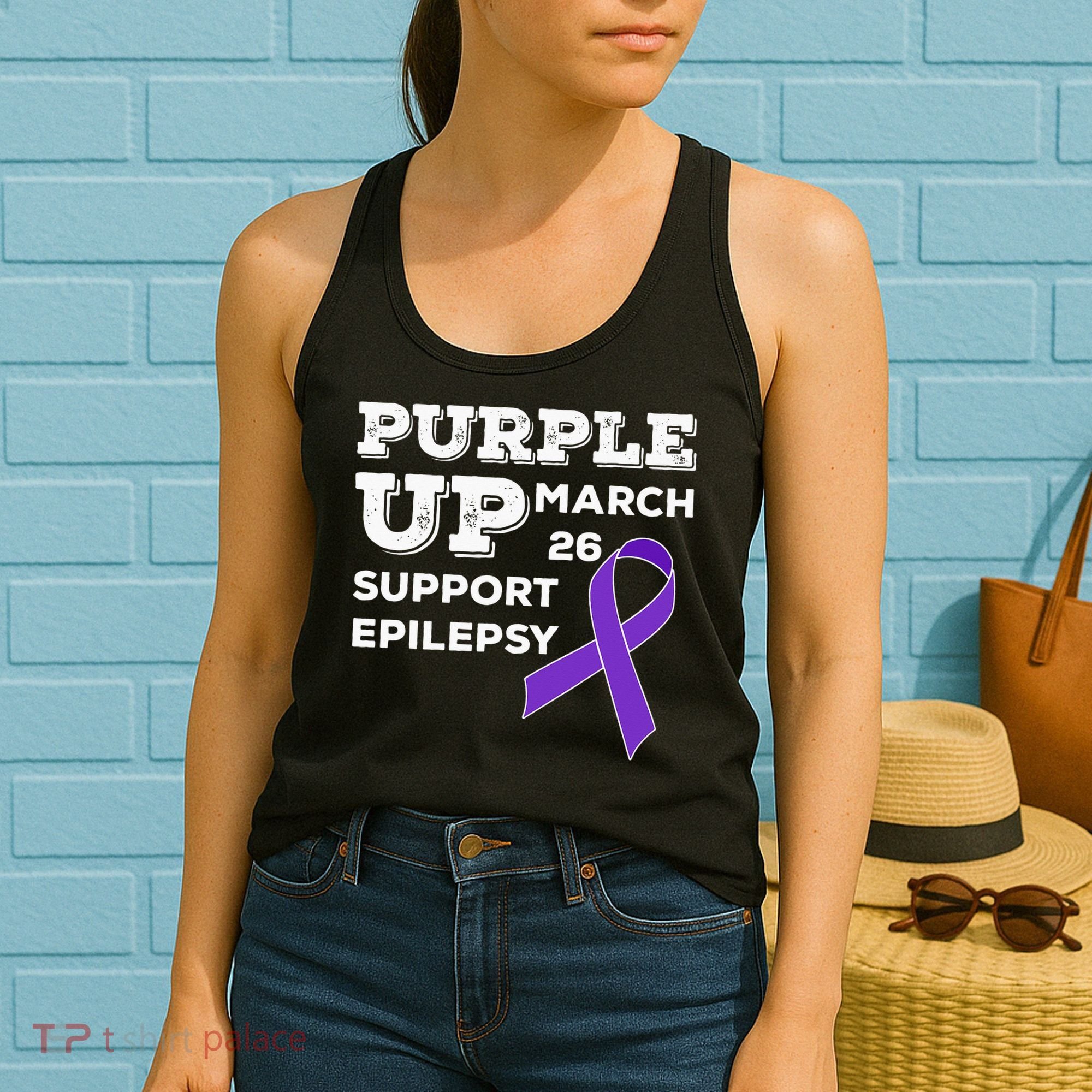 Purple UP March 26 Support Epilepsy Awareness Day Women's Tank Top