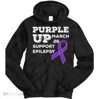 Purple UP March 26 Support Epilepsy Awareness Day Tie Dye Hoodie thumb 0