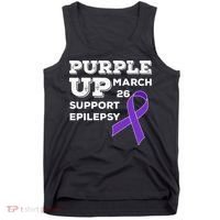 Purple UP March 26 Support Epilepsy Awareness Day Tank Top thumb 0