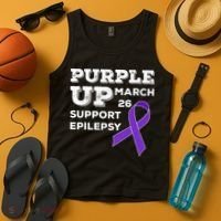 Purple UP March 26 Support Epilepsy Awareness Day Tank Top thumb 4