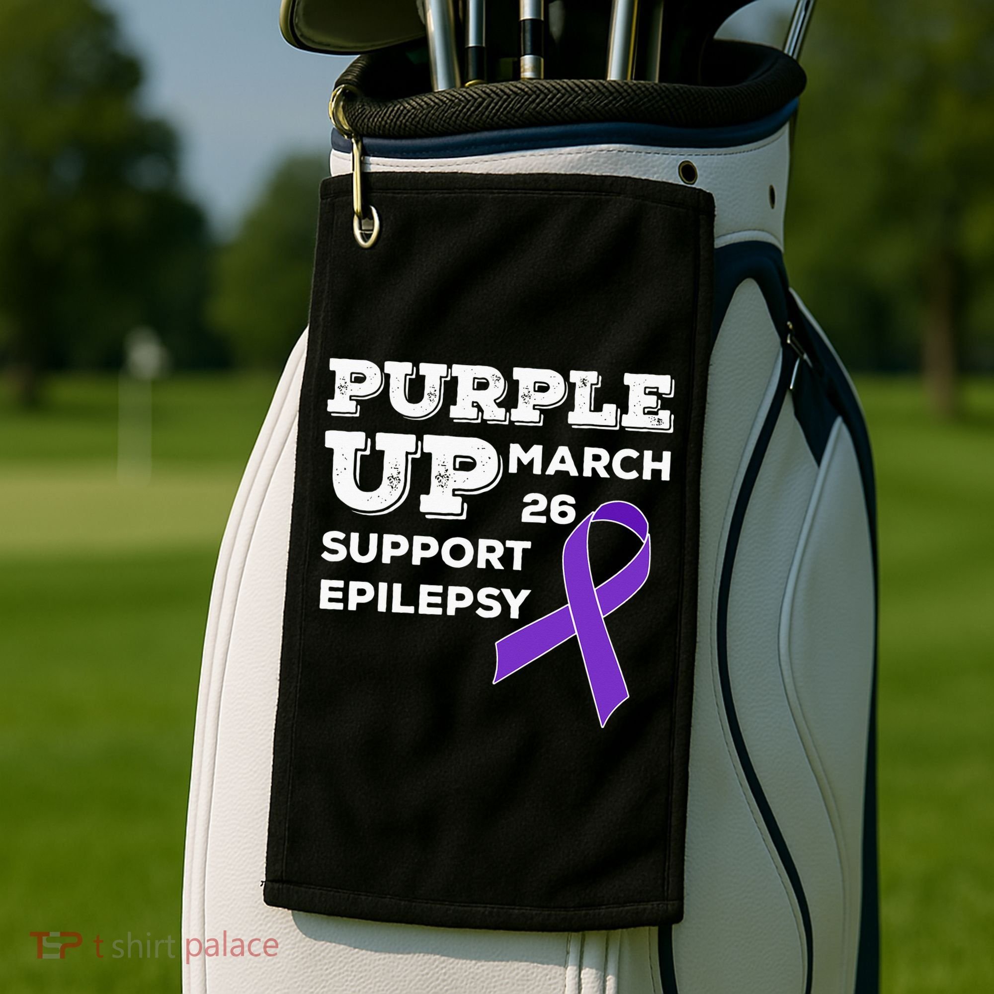 Purple UP March 26 Support Epilepsy Awareness Day Golf Towel