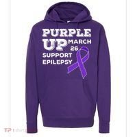 Purple UP March 26 Support Epilepsy Awareness Day Hoodie thumb 0