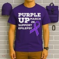 Purple UP March 26 Support Epilepsy Awareness Day T-Shirt thumb 6