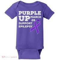 Purple UP March 26 Support Epilepsy Awareness Day Baby Bodysuit thumb 0
