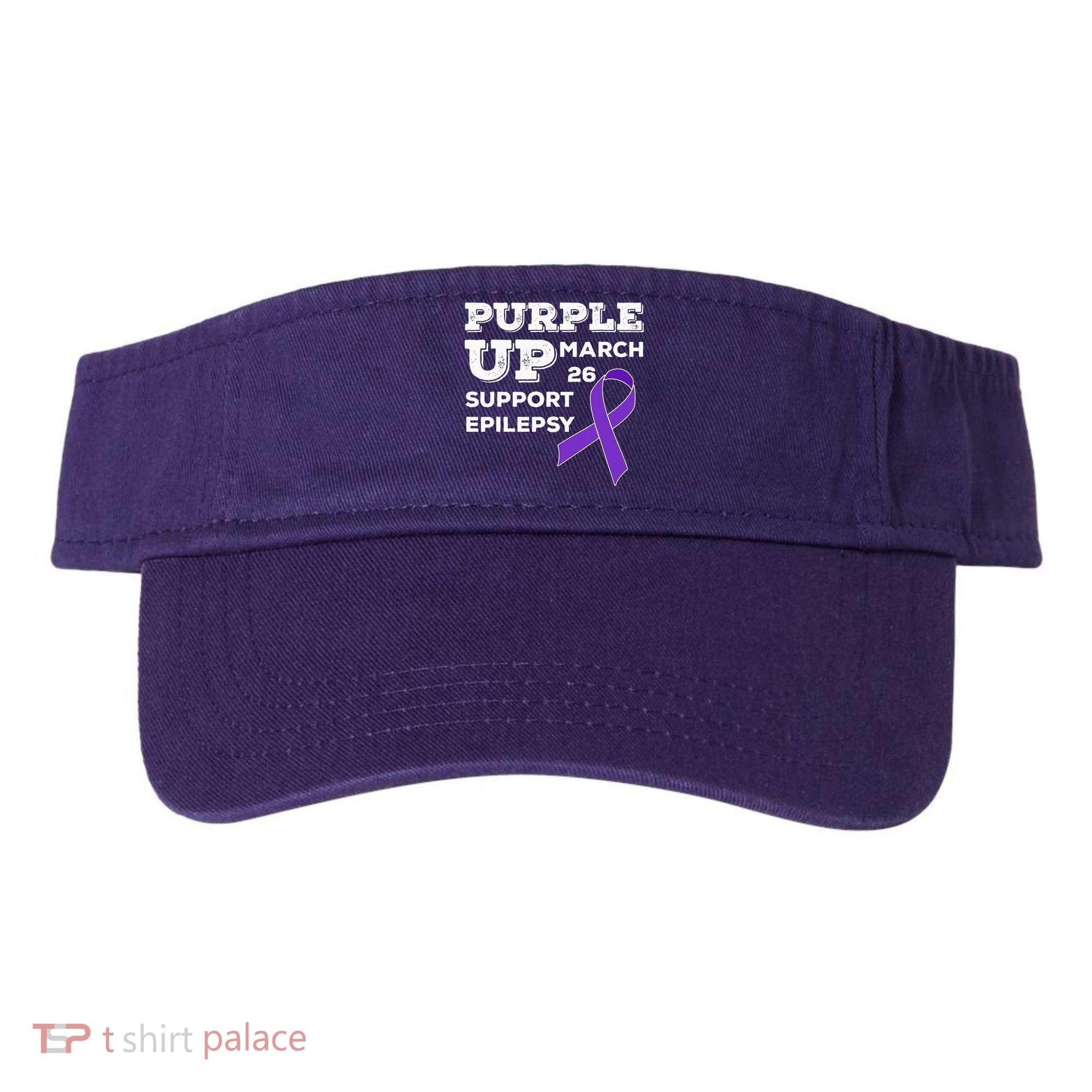 Purple UP March 26 Support Epilepsy Awareness Day Visor