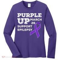 Purple UP March 26 Support Epilepsy Awareness Day Women's Long Sleeve Shirt thumb 0