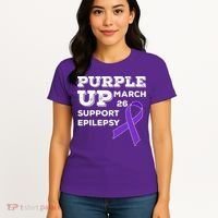 Purple UP March 26 Support Epilepsy Awareness Day Women's T-Shirt thumb 4