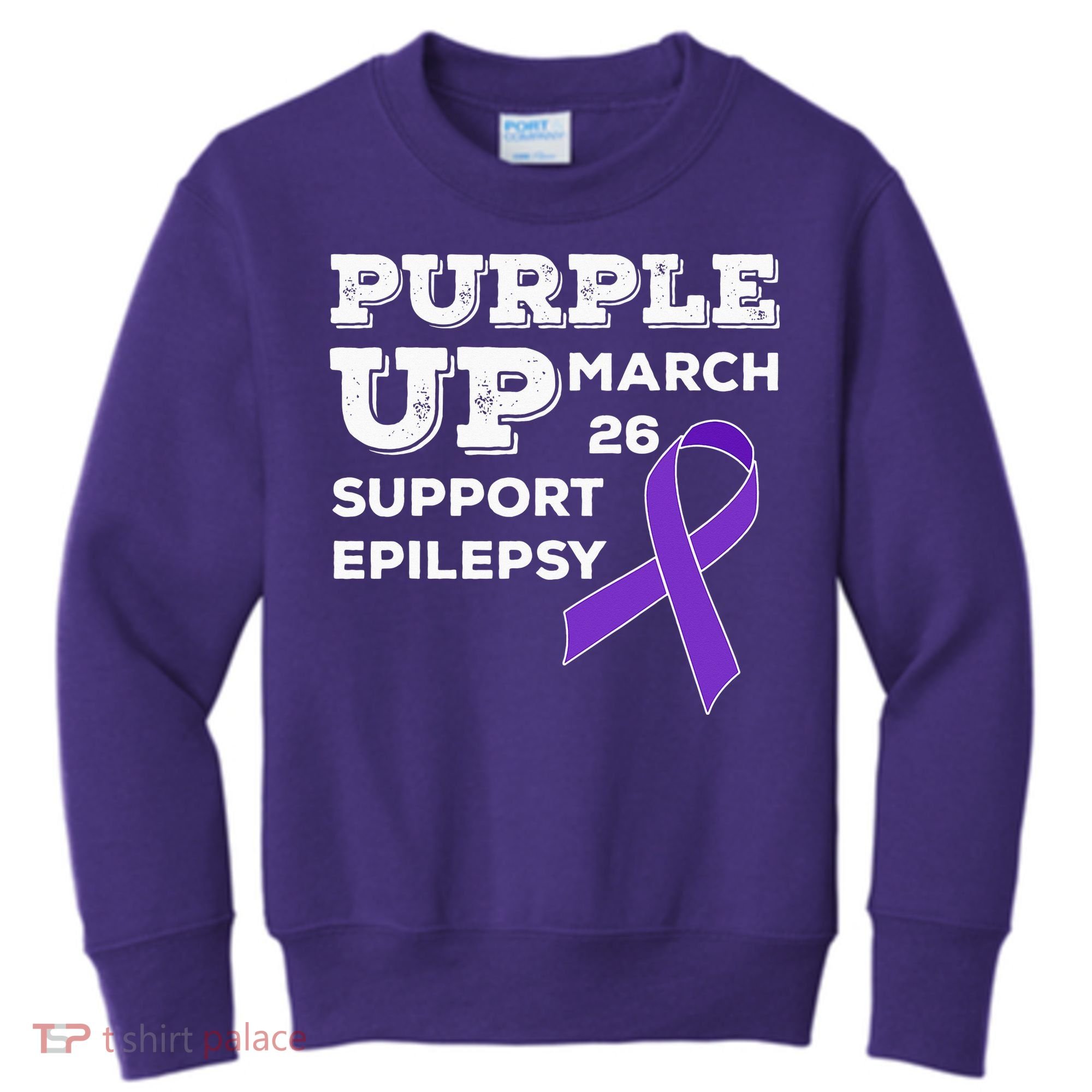Purple UP March 26 Support Epilepsy Awareness Day Kids Sweatshirt