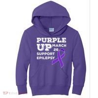 Purple UP March 26 Support Epilepsy Awareness Day Kids Hoodie thumb 0
