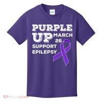 Purple UP March 26 Support Epilepsy Awareness Day Kids T-Shirt thumb 0