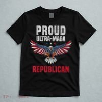 Proud Ultra MAGA Republican. Eagle USA Flag Colors Patriotic T-Shirt thumb 5