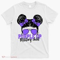 Purple Up Military Child Hair Bun T-Shirt thumb 0