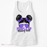 Purple Up Military Child Hair Bun Women's Tank Top thumb 0