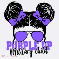 Purple Up Military Child Hair Bun Women's Tank Top thumb 5
