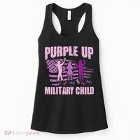 Purple Up Military Child US Flag Military Child Awareness Women's Tank Top thumb 0
